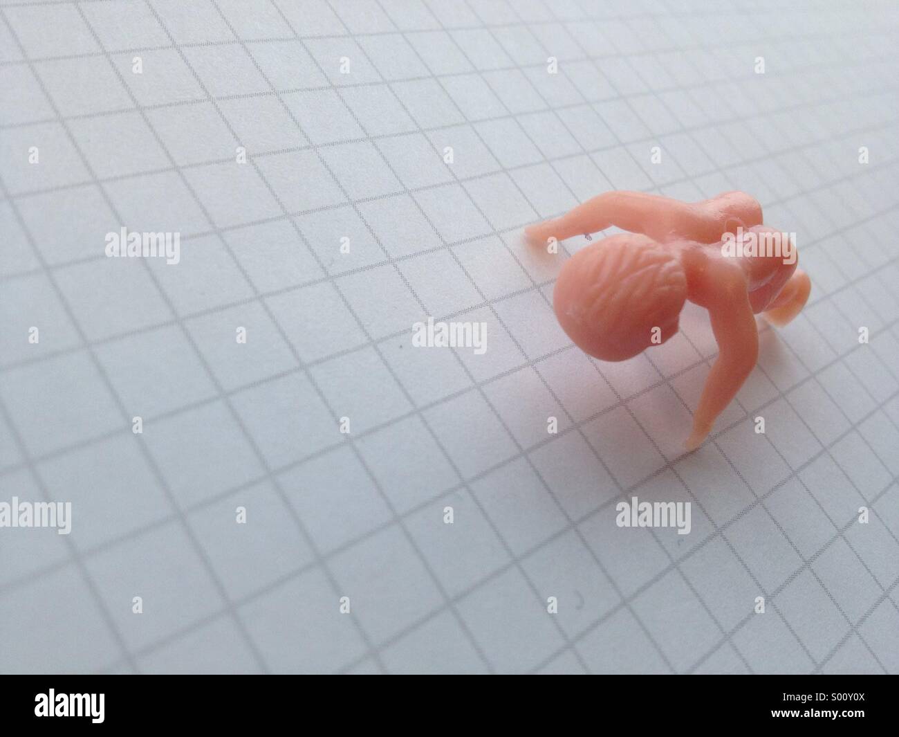Bebe En Plastique Sur La Grille La Tete En Bas Comme Si Ready To Race Photo Stock Alamy