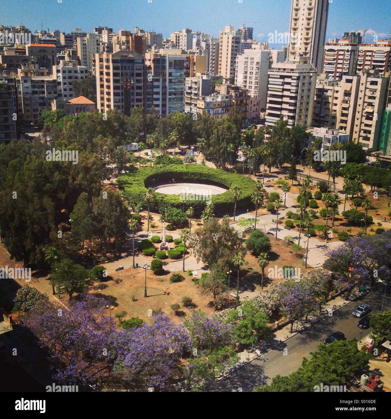 Vieux sanayeh park - Beyrouth Liban - Moyen-Orient Banque D'Images