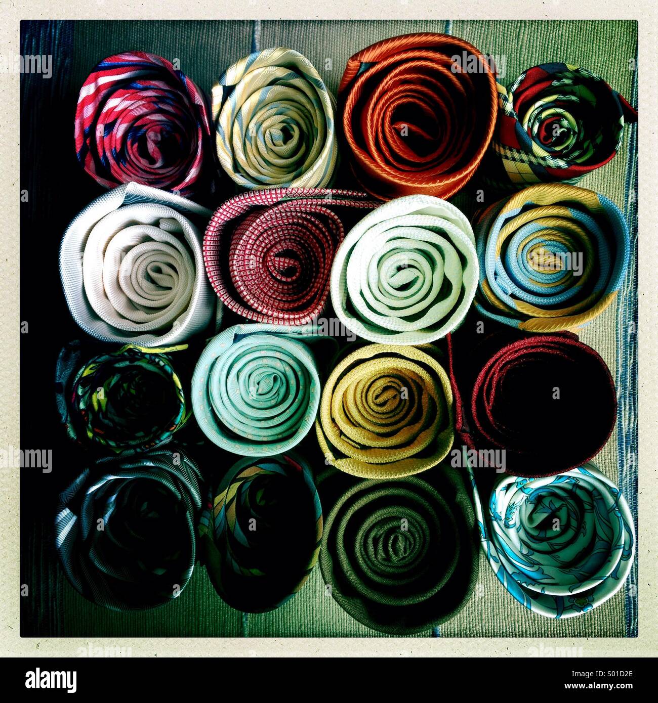 Collection cravate composition Banque D'Images