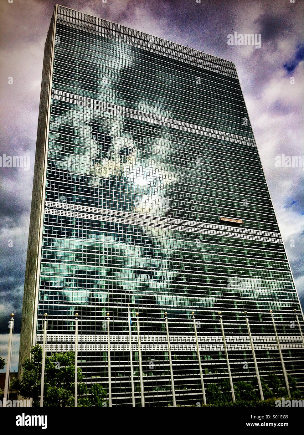 Siège de l'ONU, New York, USA - Image de stock capturée avec un smartphone
