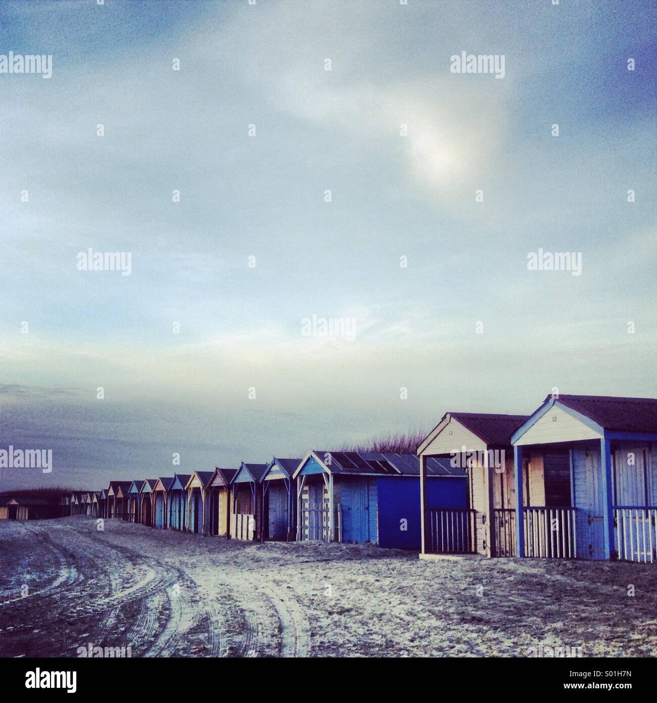 West Wittering Beach dans le West Sussex, Royaume-Uni. Banque D'Images