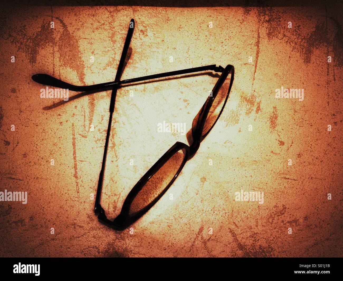 Les lunettes, le grunge vintage filter Banque D'Images