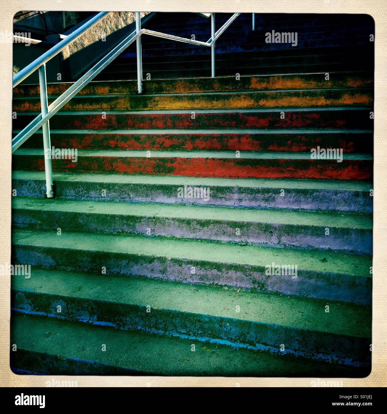Escaliers colorée Banque D'Images