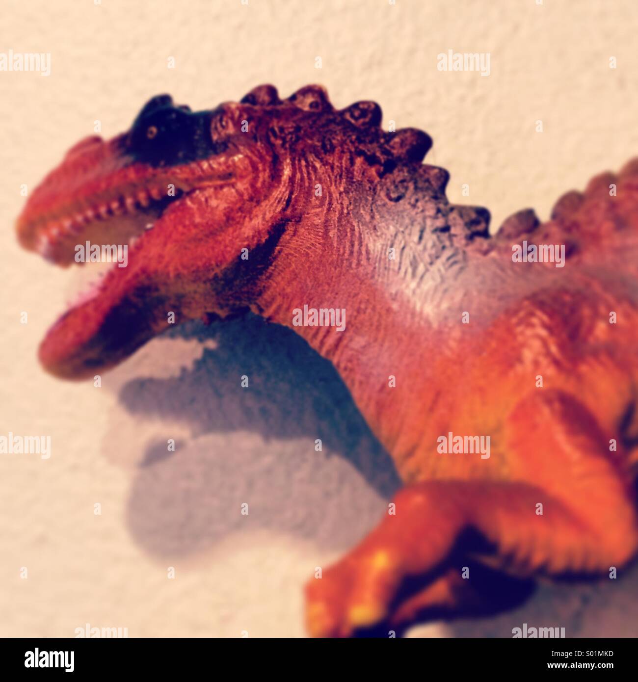 Les tyrannosaures Rex jouet en plastique. Banque D'Images