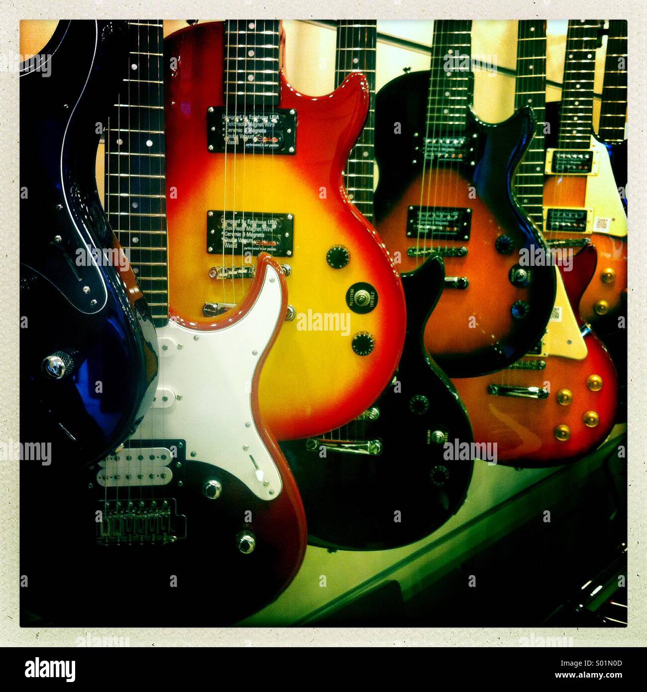 Guitares électro rhytim Banque D'Images