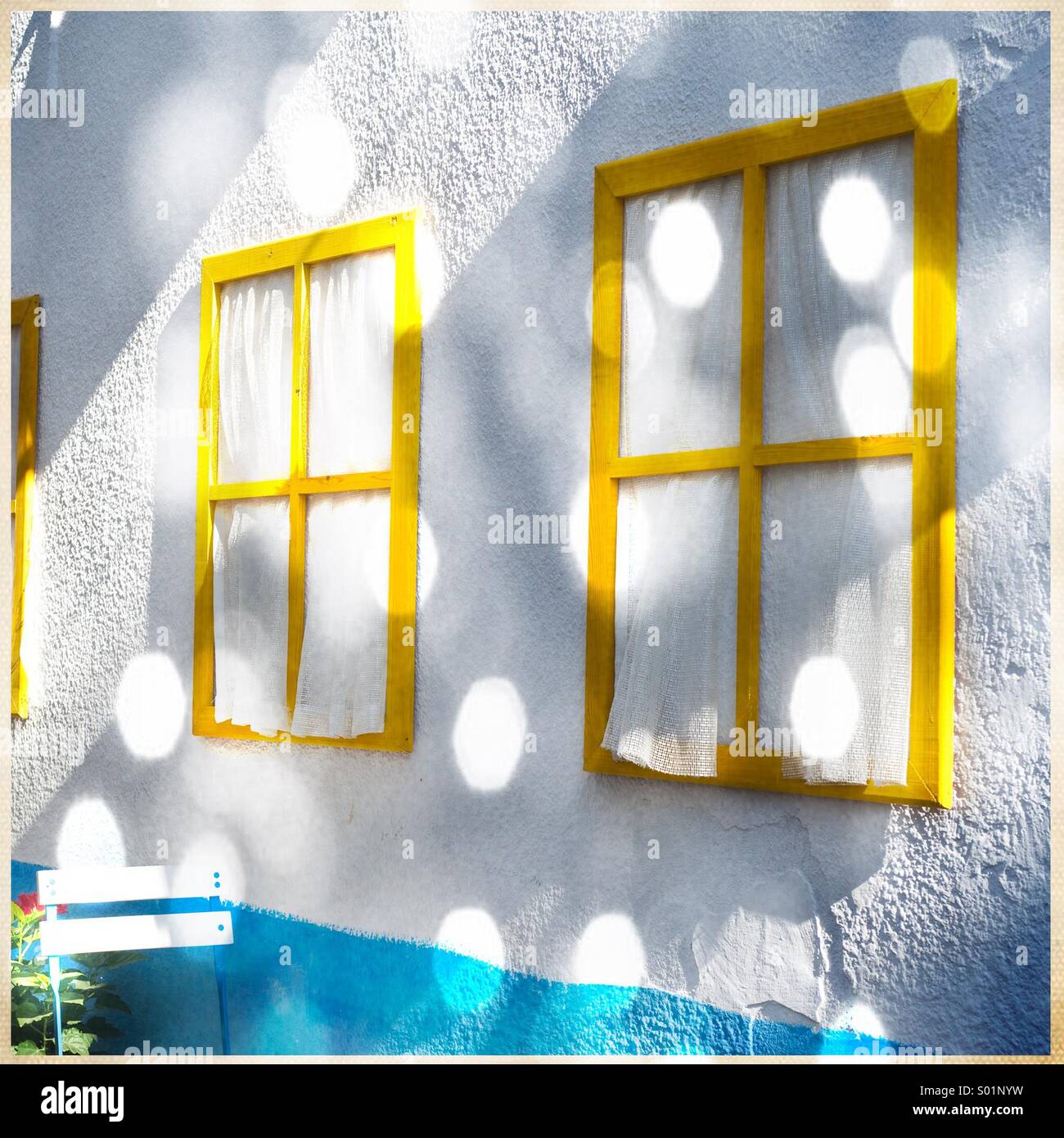 Windows jaunes Banque D'Images