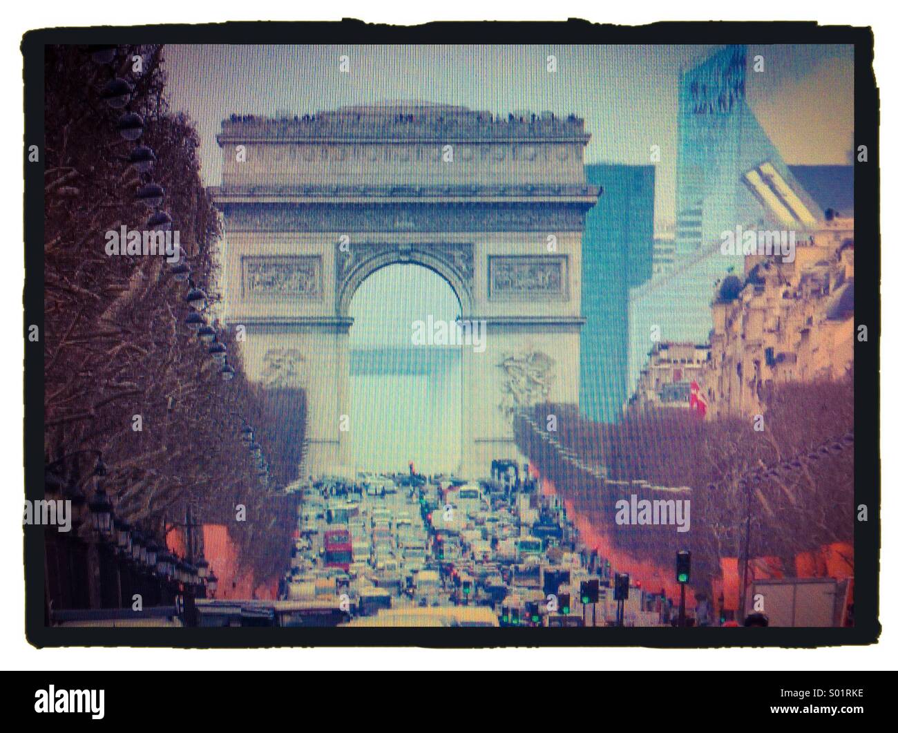 Arc de Triomphe Paris l'Europe Banque D'Images