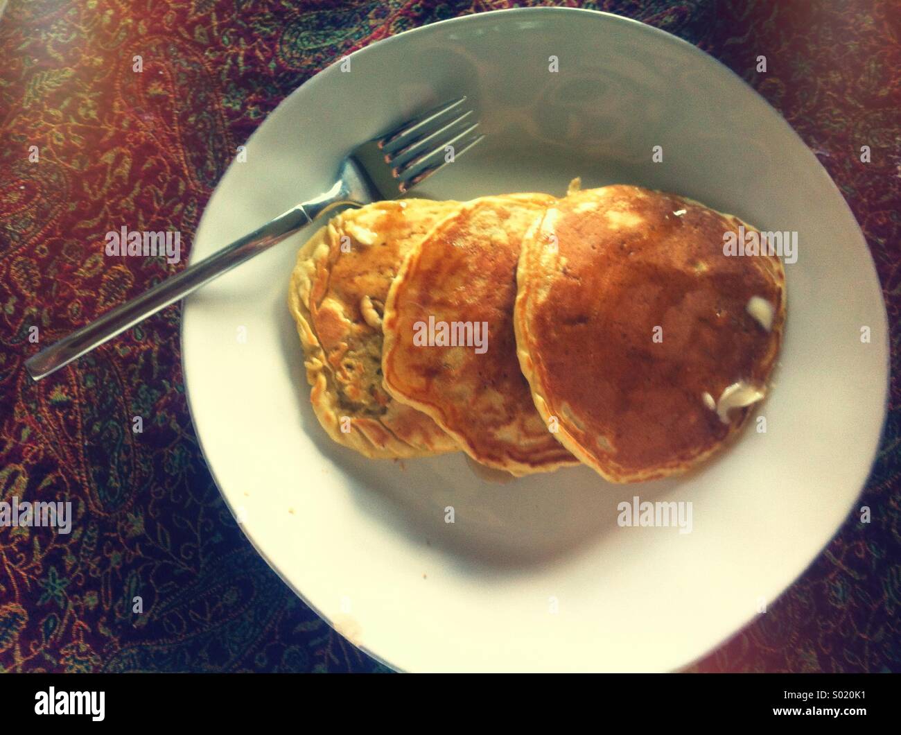 Petit déjeuner aux crêpes Banque D'Images