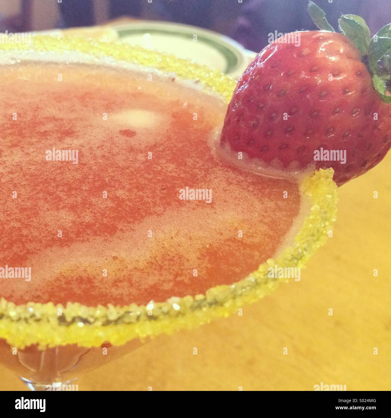 Une fraise limoncello martini Banque D'Images