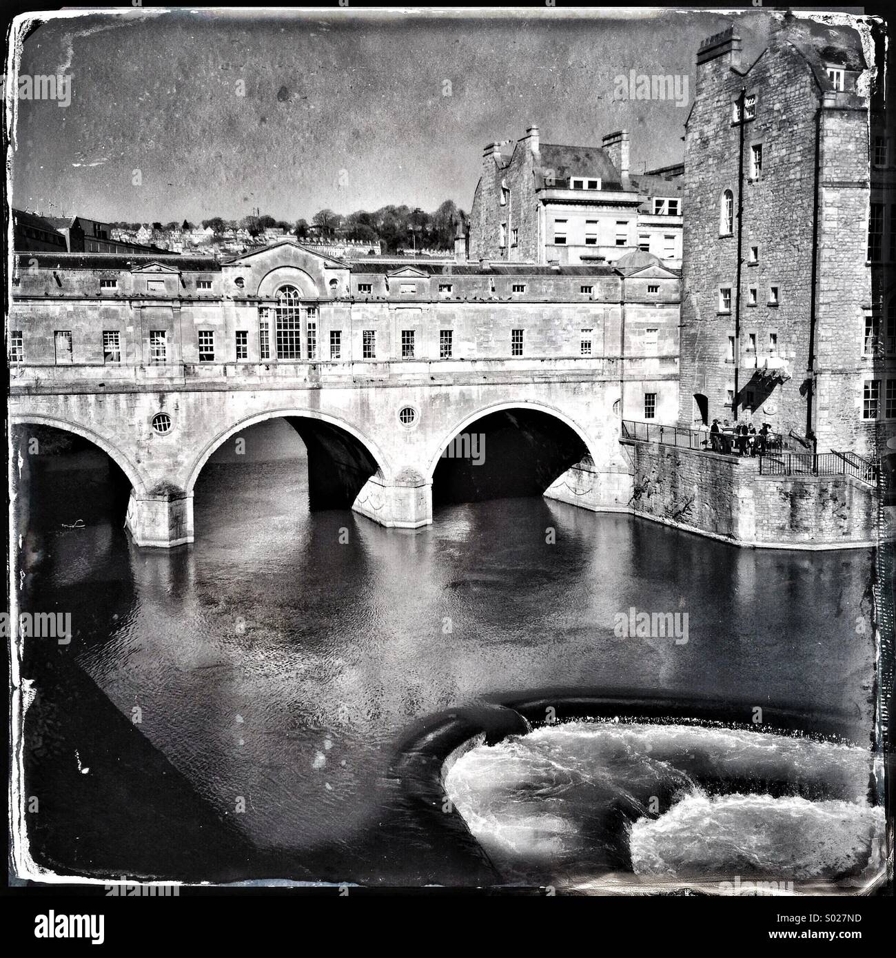 Pulteney Bridge, Bath, Somerset - Image de stock capturée avec un smartphone