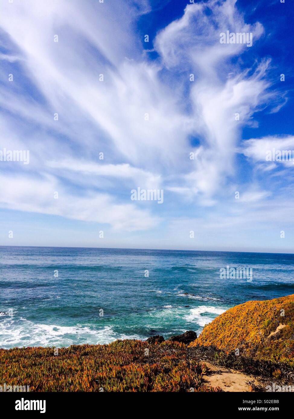 La côte centrale de Californie - Image de stock capturée avec un smartphone