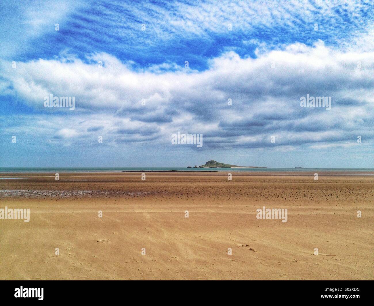 Plage, Vue depuis la plage de Portmarnock, Dublin, Irlande Banque D'Images