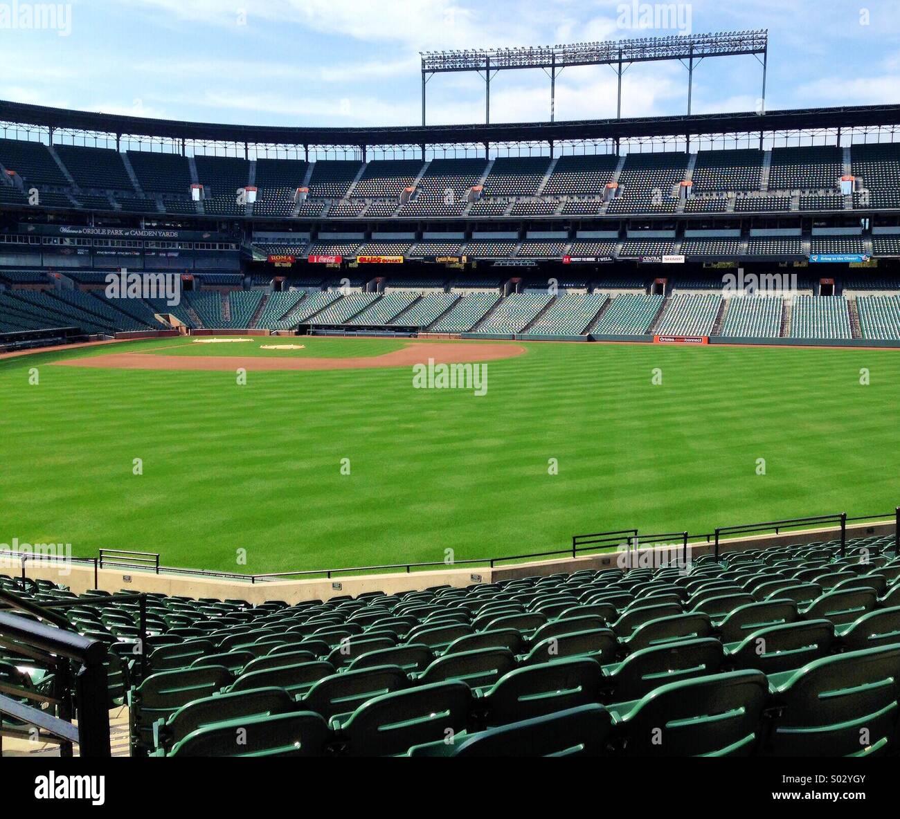 Camden Yards Baltimore Orioles baseball field dans le Maryland, USA. Banque D'Images