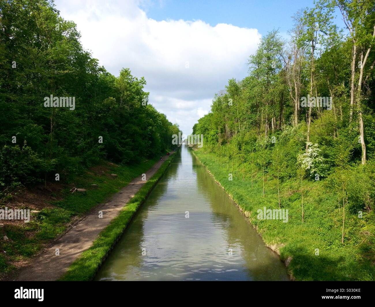 Ourcq Canal - France Banque D'Images