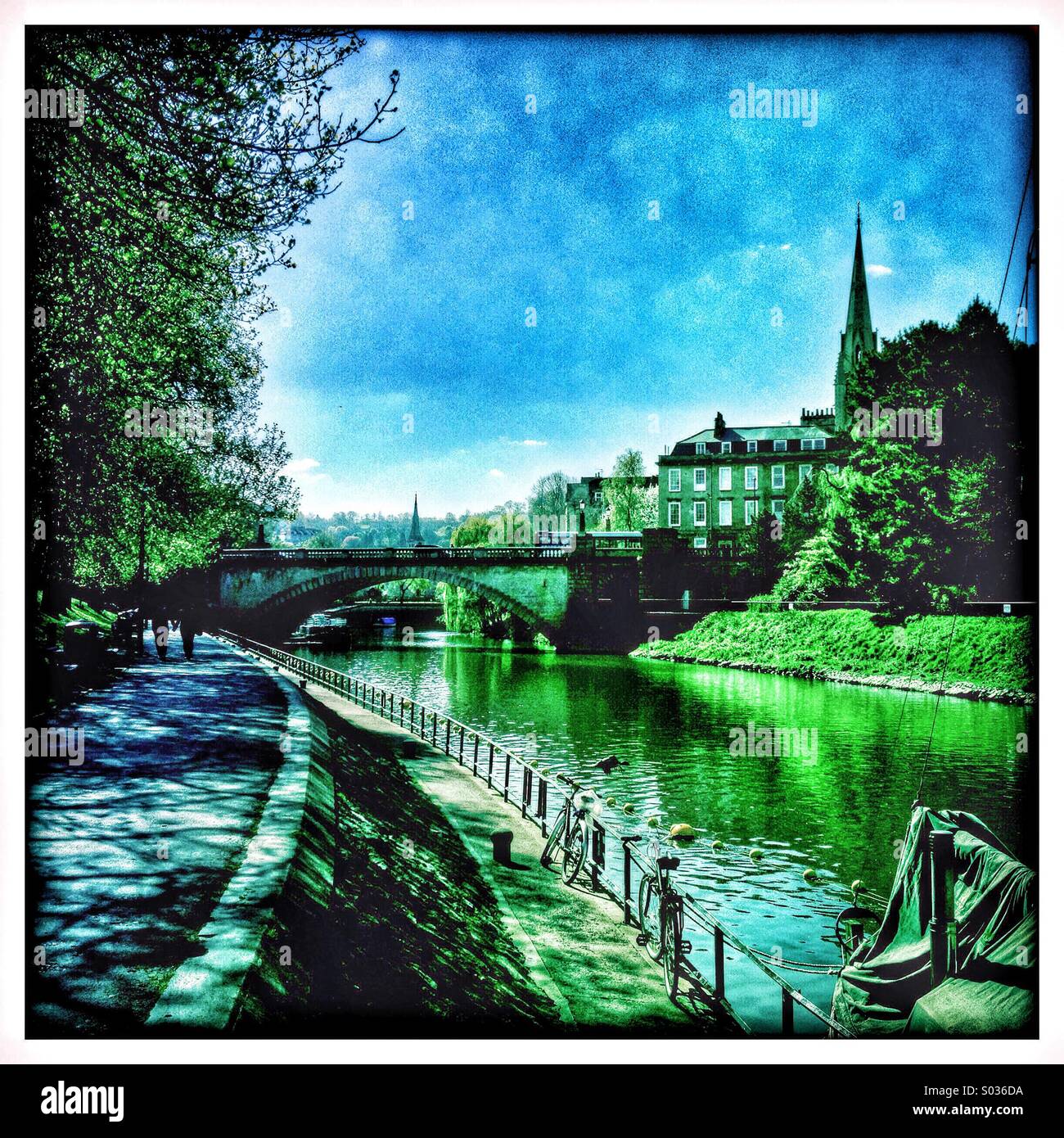 Ville de Bath, Somerset - Image de stock capturée avec un smartphone