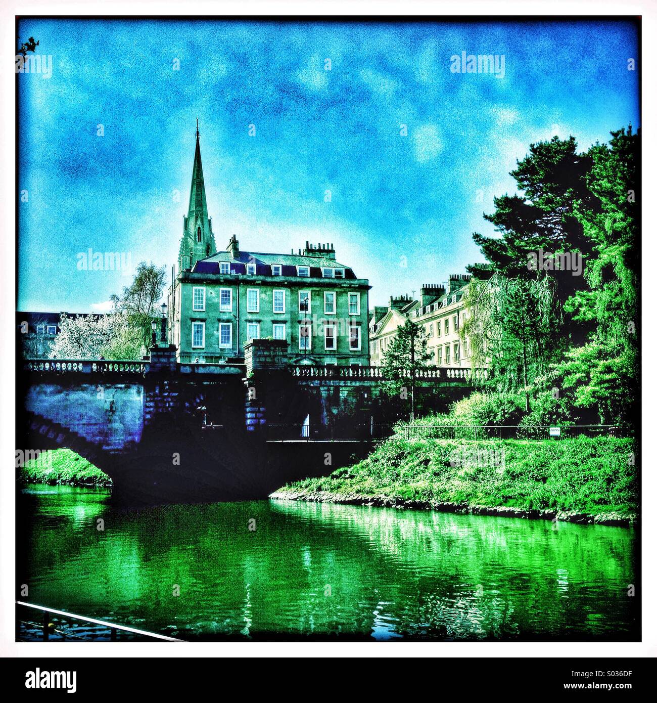 Ville de Bath, Somerset - Image de stock capturée avec un smartphone