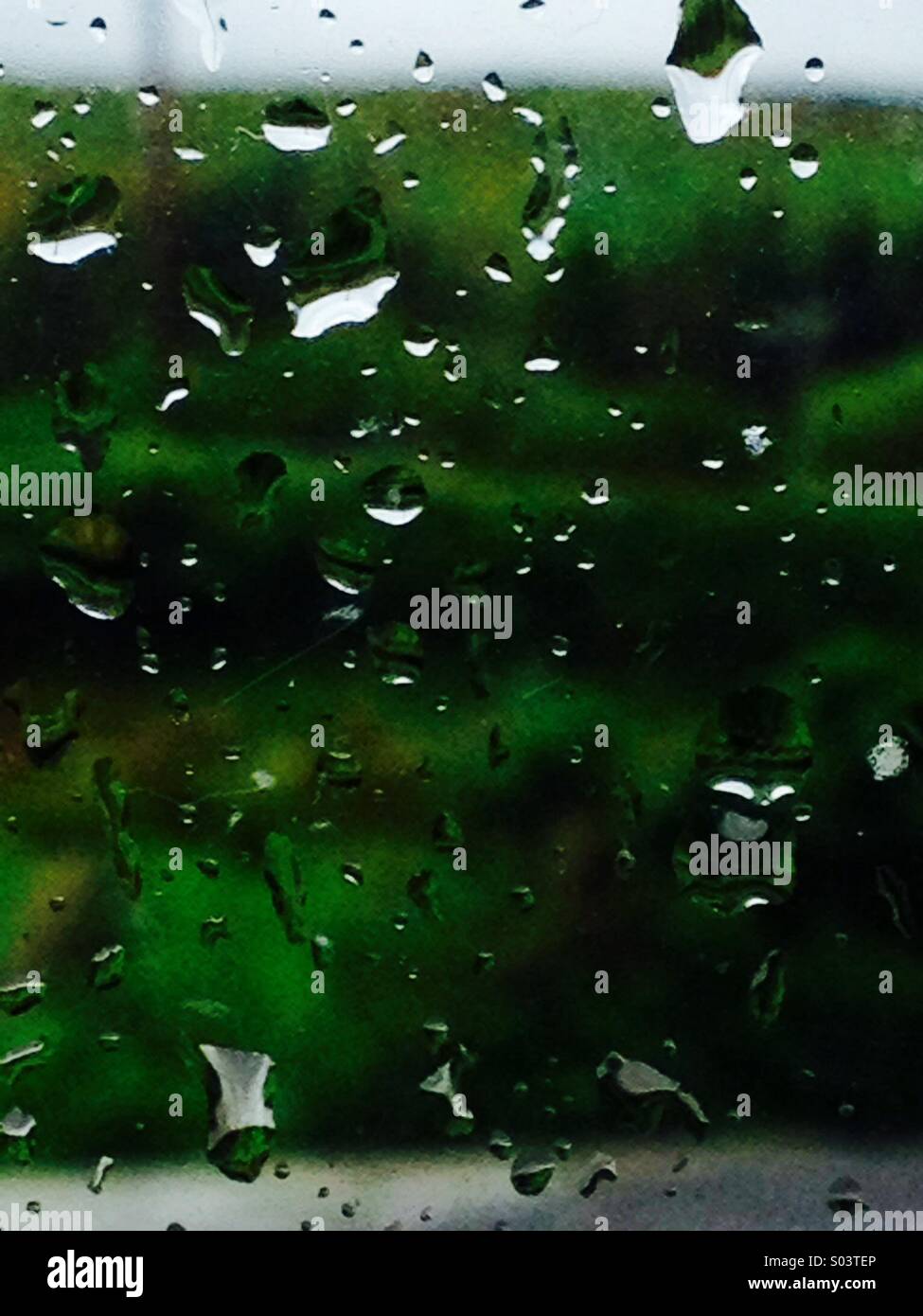 La pluie sur la fenêtre Banque D'Images