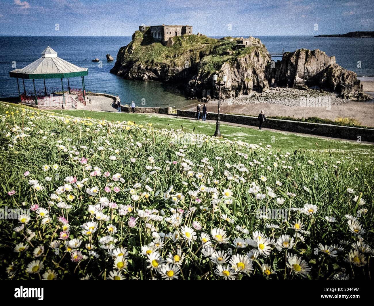 St Catherine's Island et kiosque à Tenby - Image de stock capturée avec un smartphone
