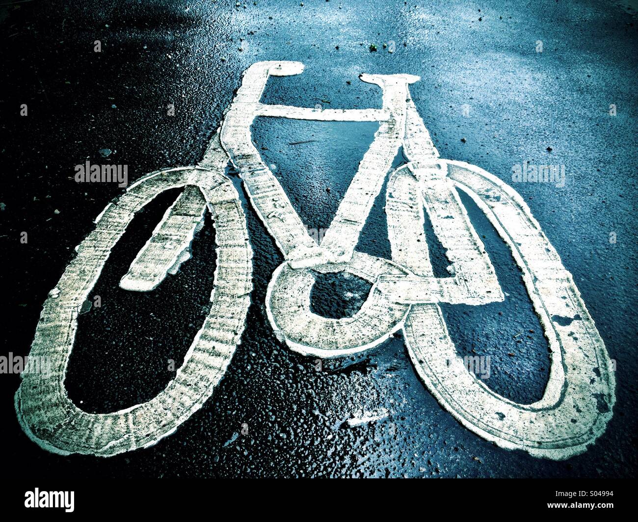 Bicyclette peinte Banque D'Images