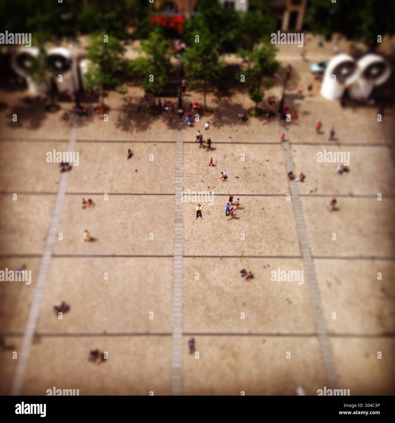 Vue depuis le Centre Pompidou, Paris, France Banque D'Images