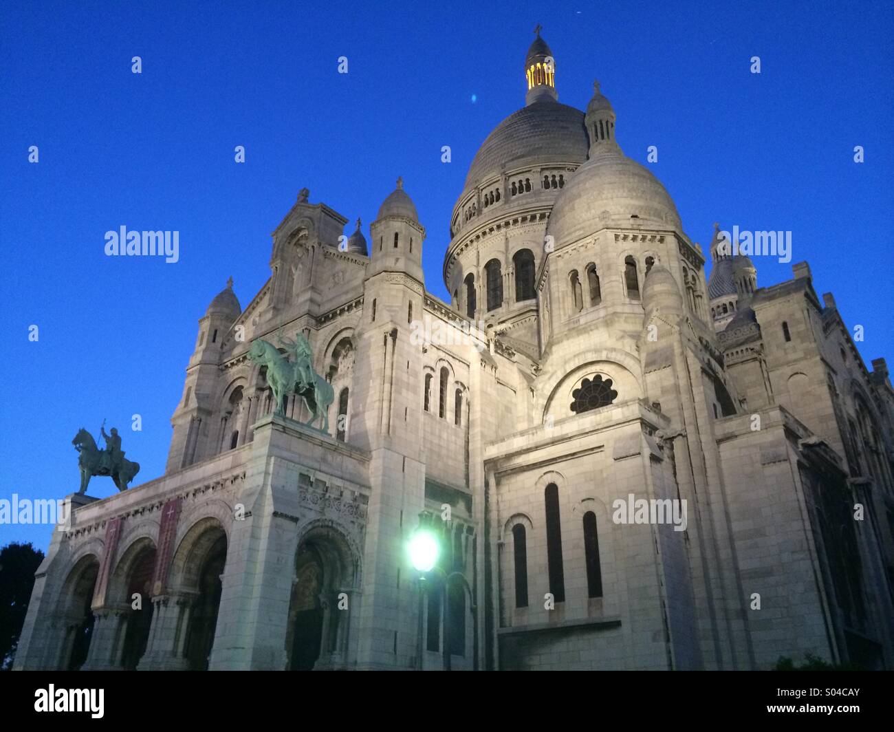 Le Sacré Coeur de nuit Banque D'Images