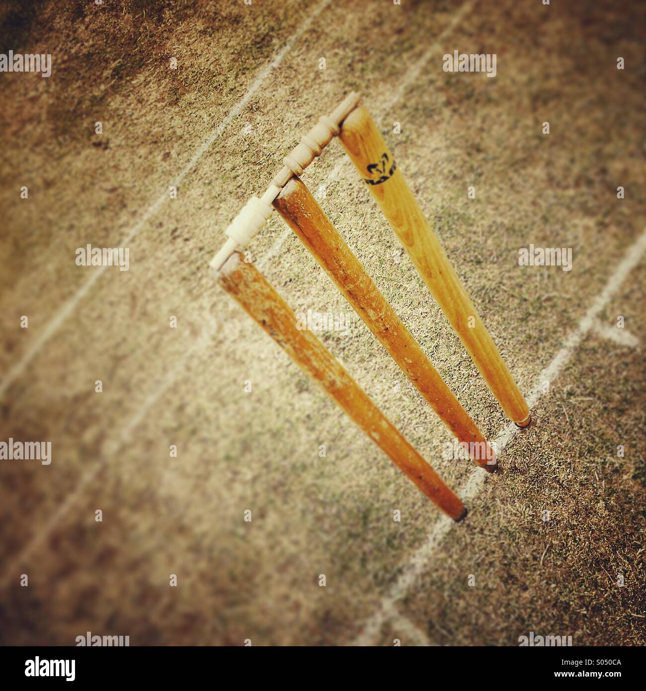 Un ensemble de souches de cricket - Image de stock capturée avec un smartphone