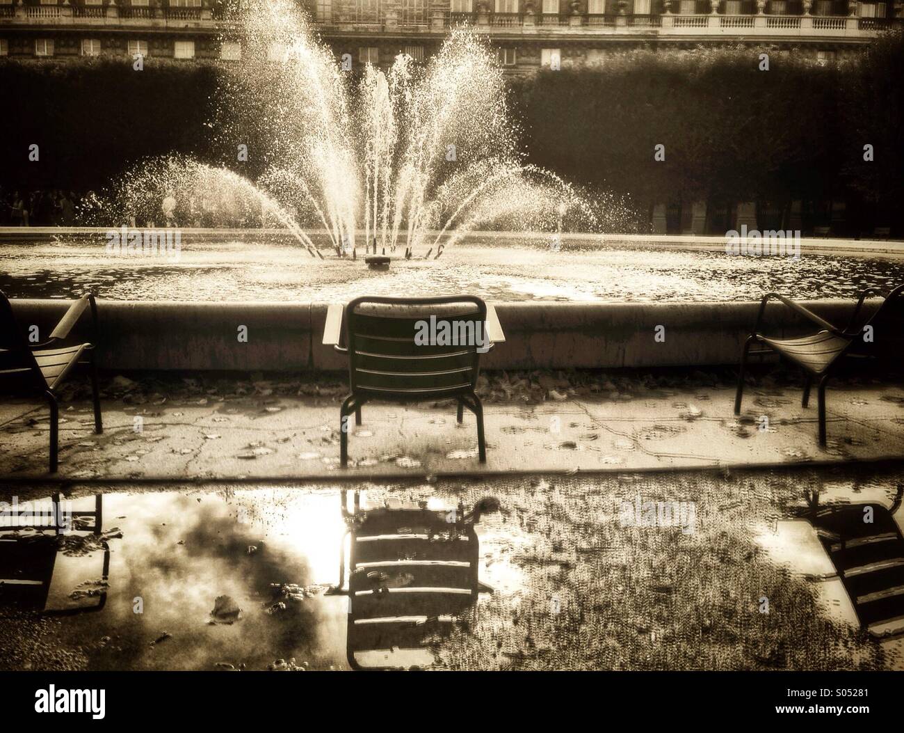 Jardins des Tuileries Paris - Image de stock capturée avec un smartphone