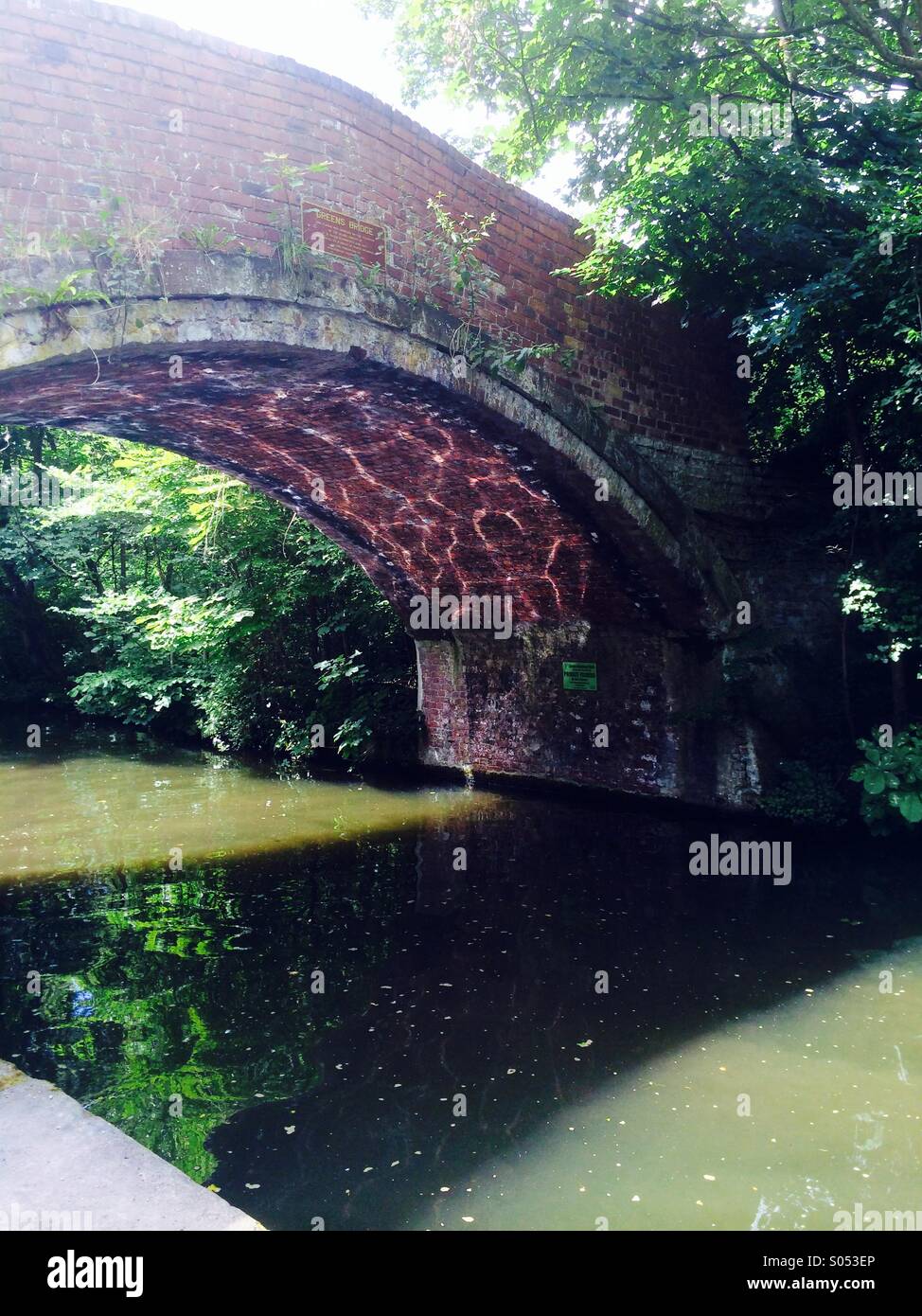 Pont sur canal Banque D'Images