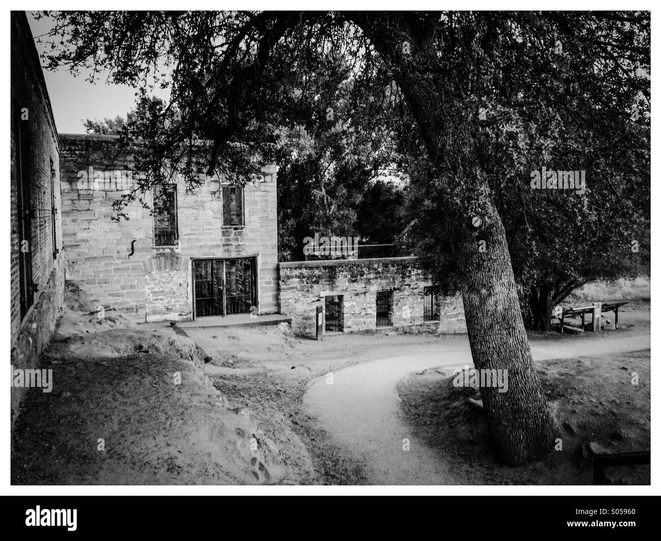Tulloch's Mill, l'établissement Knights Ferry, California, USA - Image de stock capturée avec un smartphone