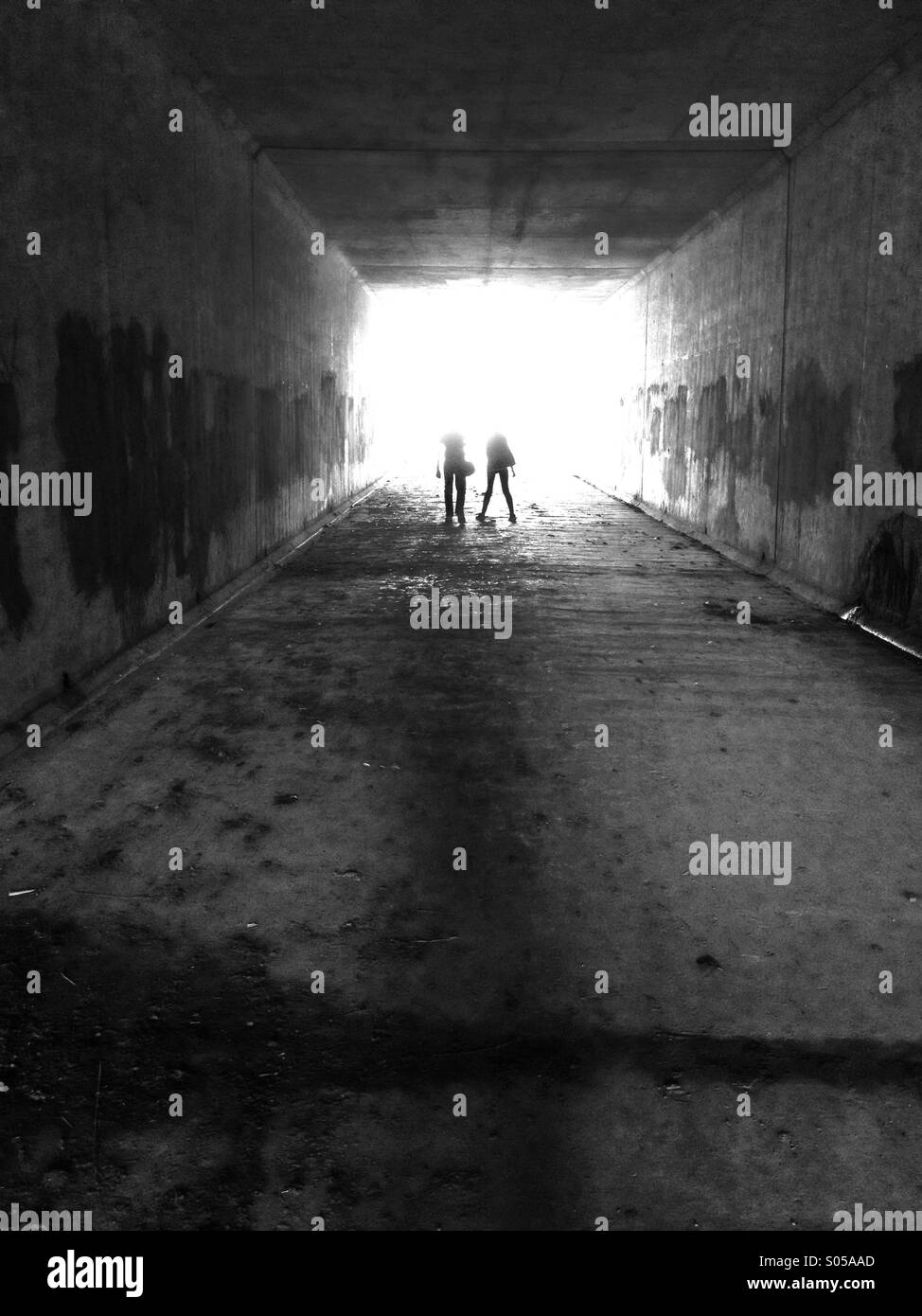 La lumière au bout du tunnel Banque D'Images