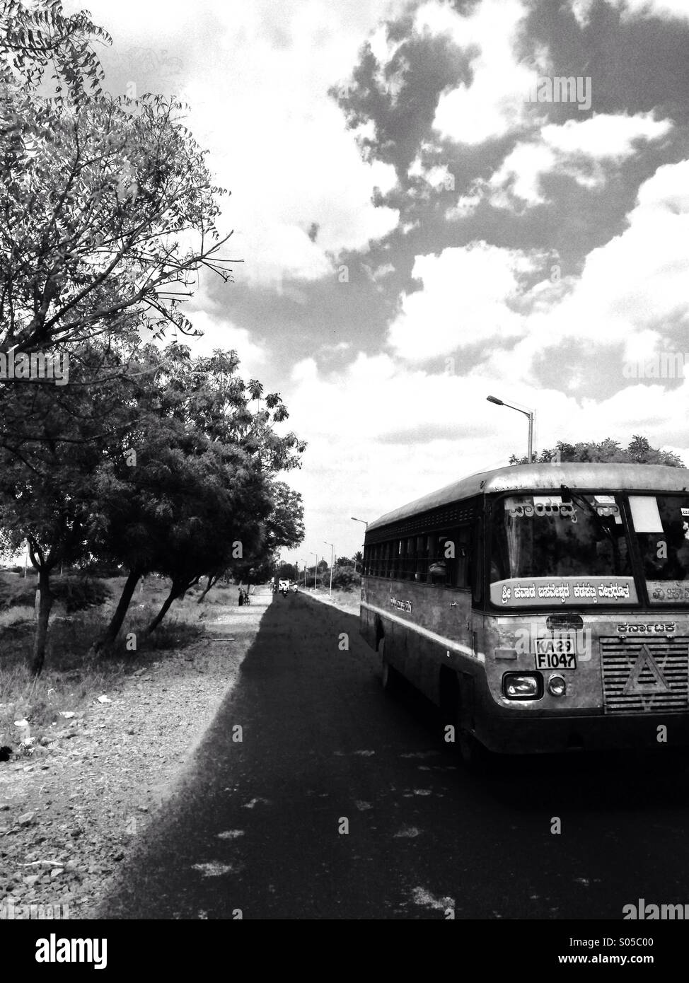 Autobus de ligne locale à Karnataka, Inde Banque D'Images