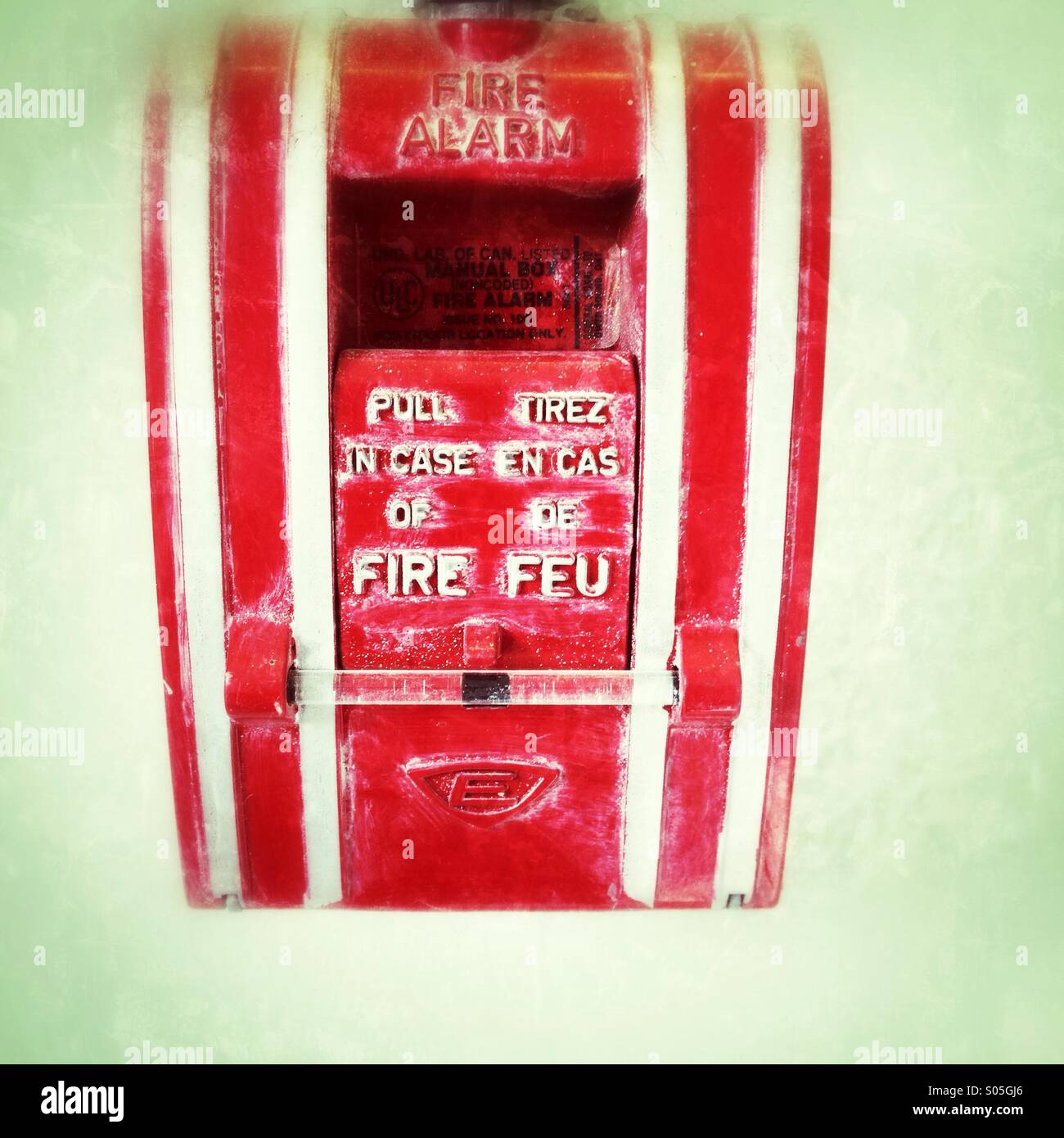 Alarme incendie - Image de stock capturée avec un smartphone