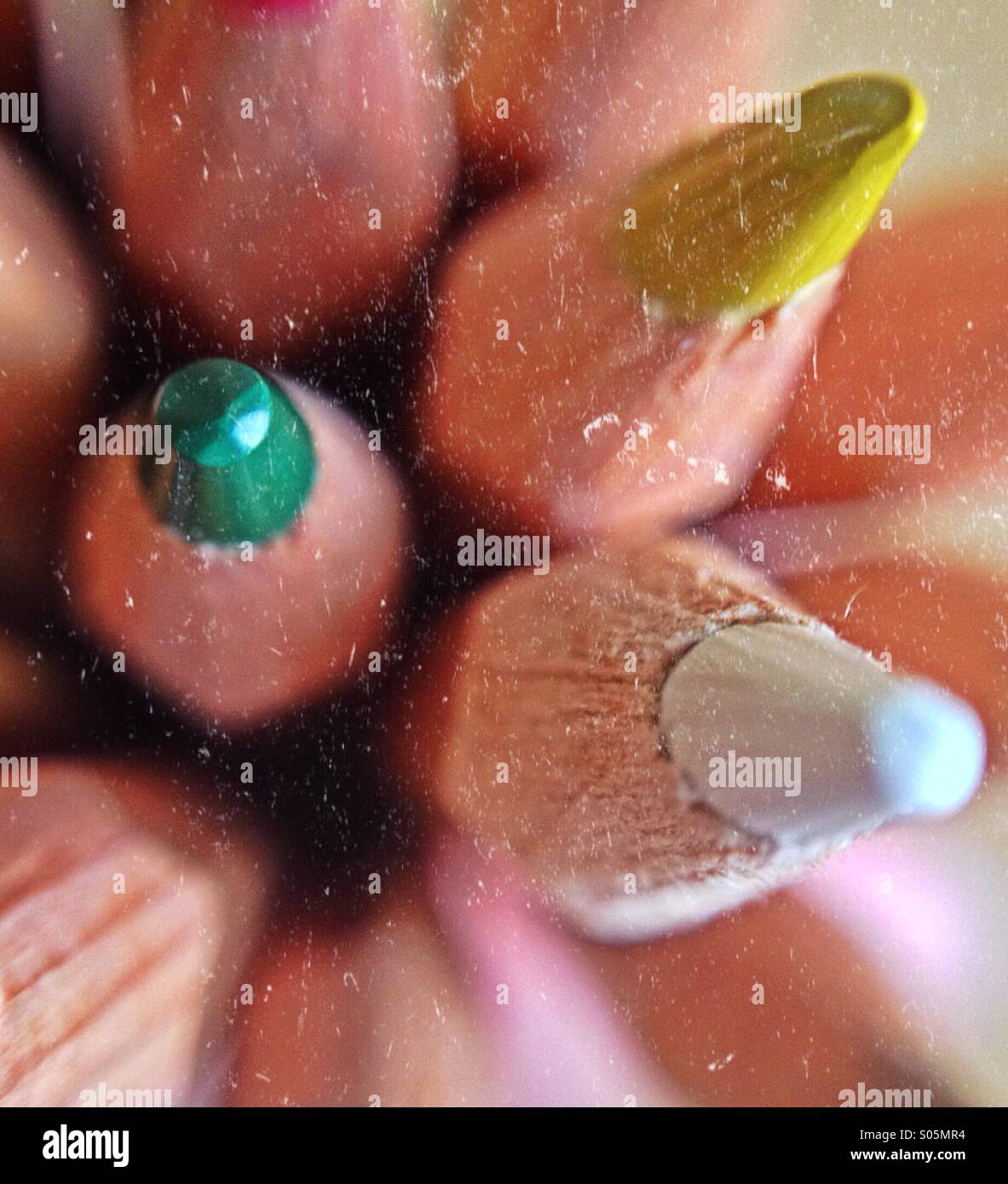 Close up of pencils - Image de stock capturée avec un smartphone