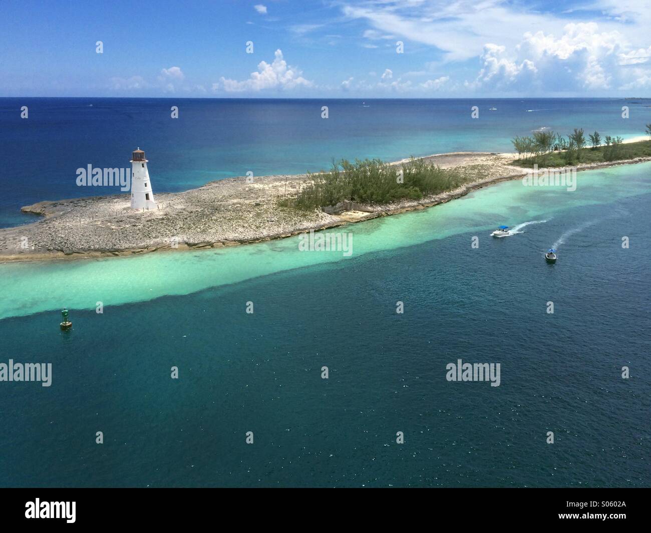 Paradise Island Lighthouse, Nassau, Bahamas. - Image de stock capturée avec un smartphone