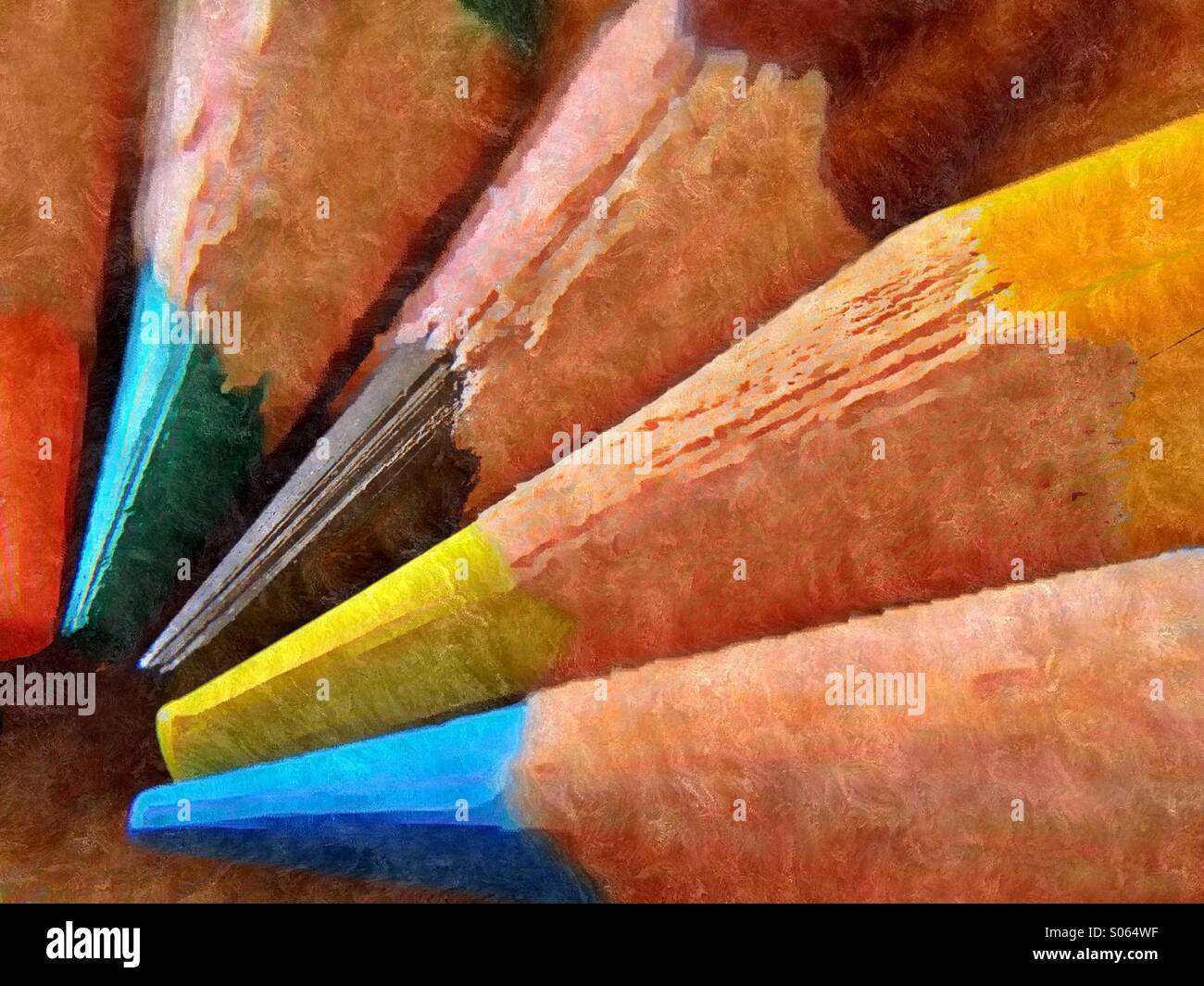 Crayons de couleur - Image de stock capturée avec un smartphone
