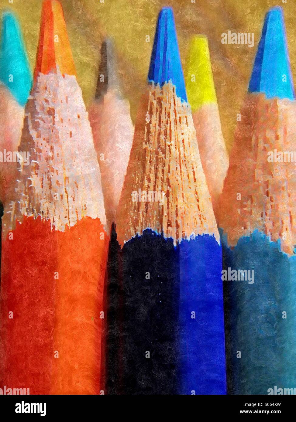 Crayons de couleur - Image de stock capturée avec un smartphone