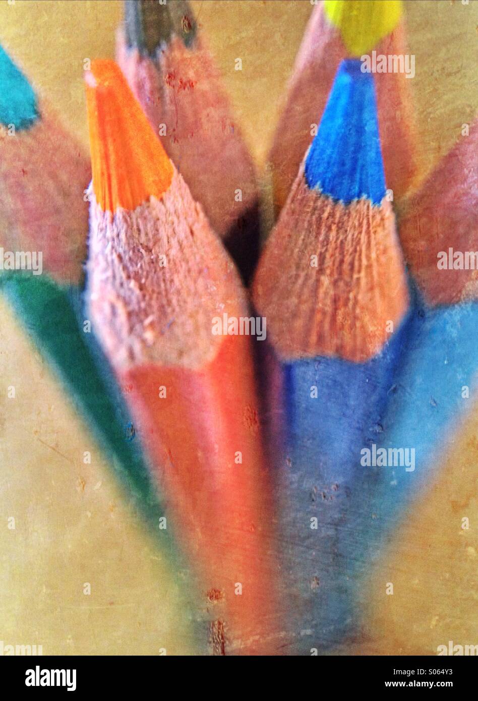 Crayons de couleur - Image de stock capturée avec un smartphone