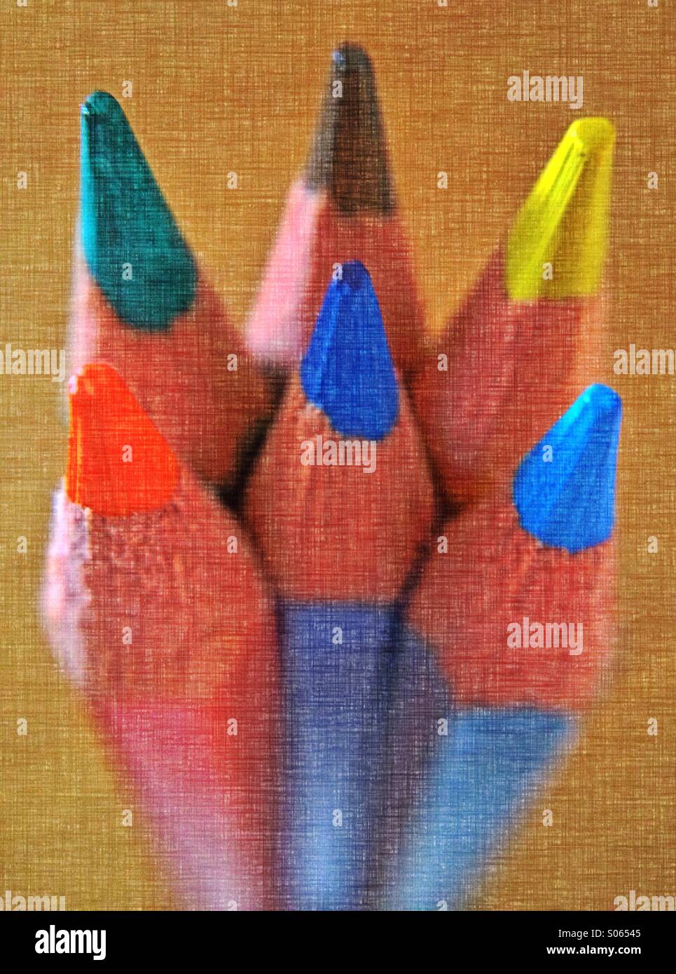 Crayons de couleur - Image de stock capturée avec un smartphone