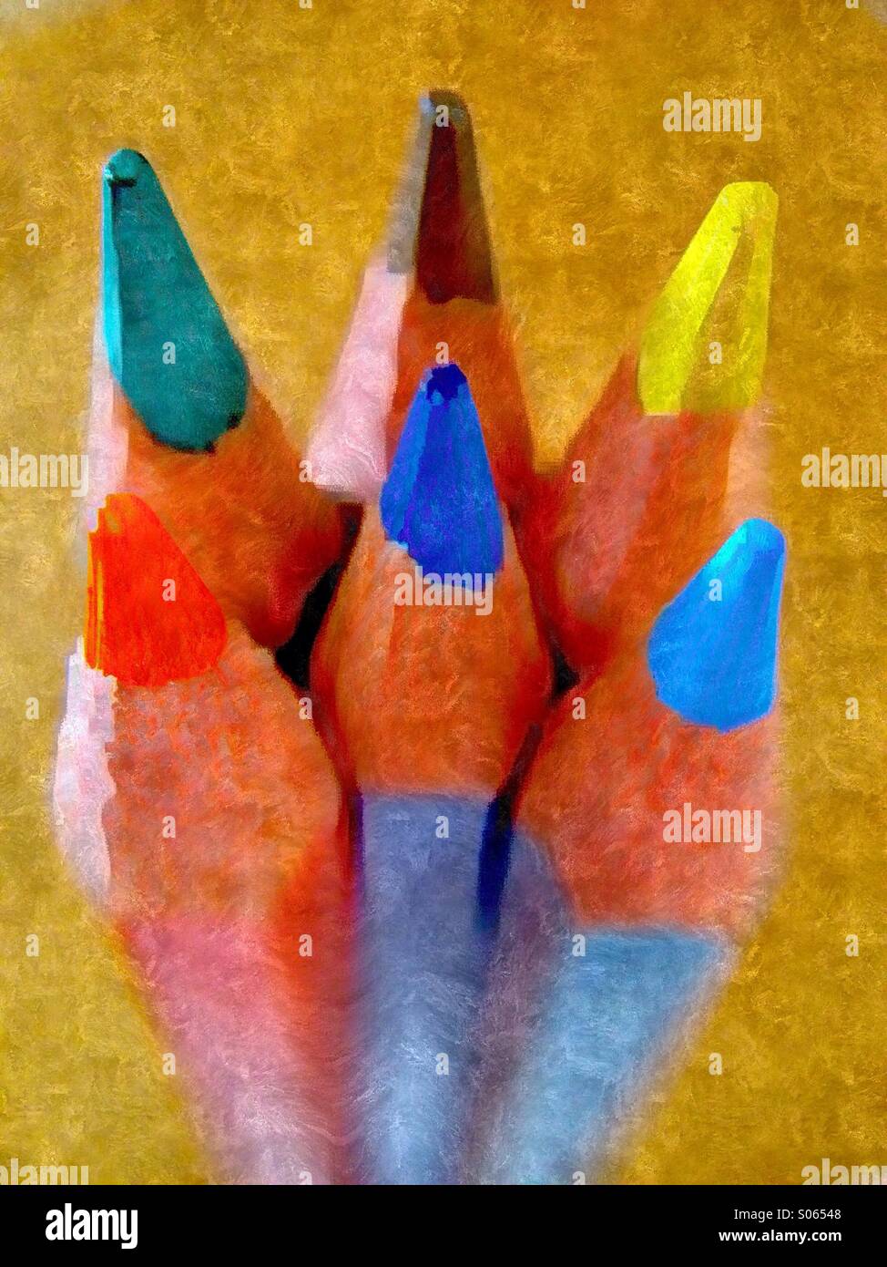 Crayons de couleur - Image de stock capturée avec un smartphone