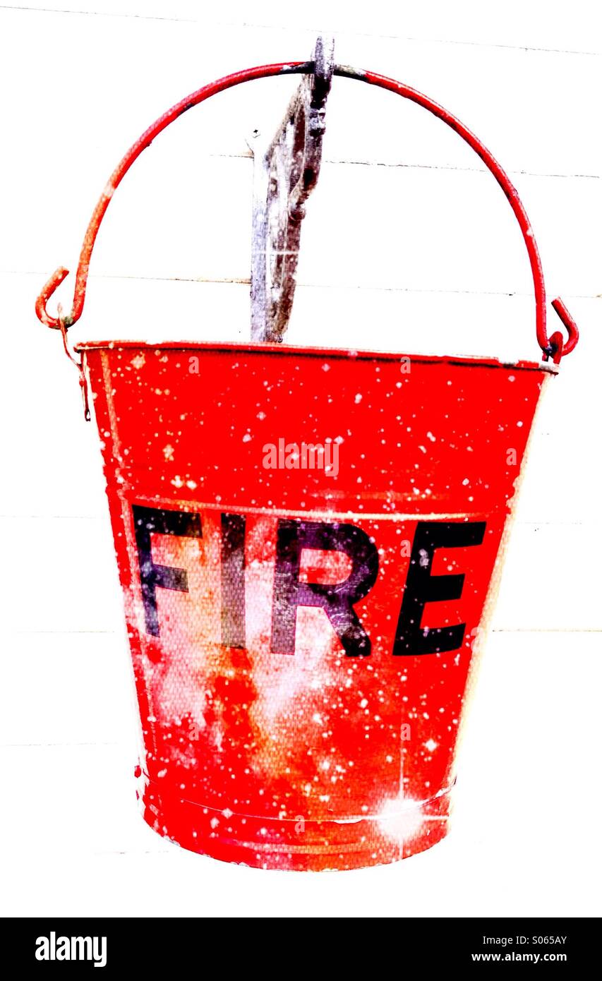 Close up of a fire bucket Banque D'Images