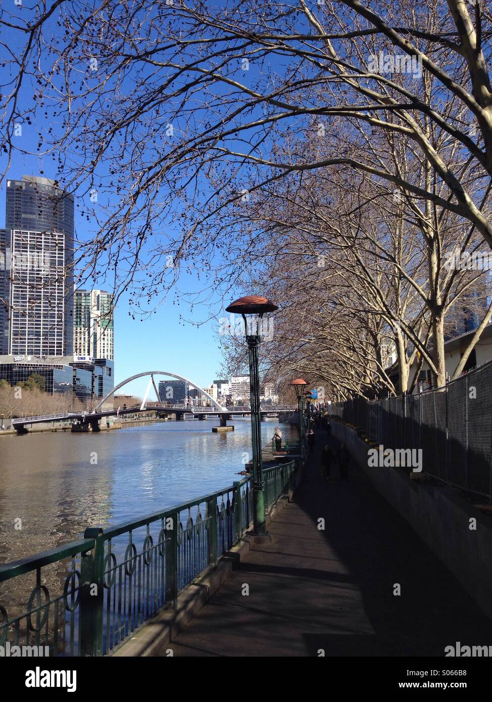 Parcours à Melbourne à la rivière Yarra Southbank Banque D'Images