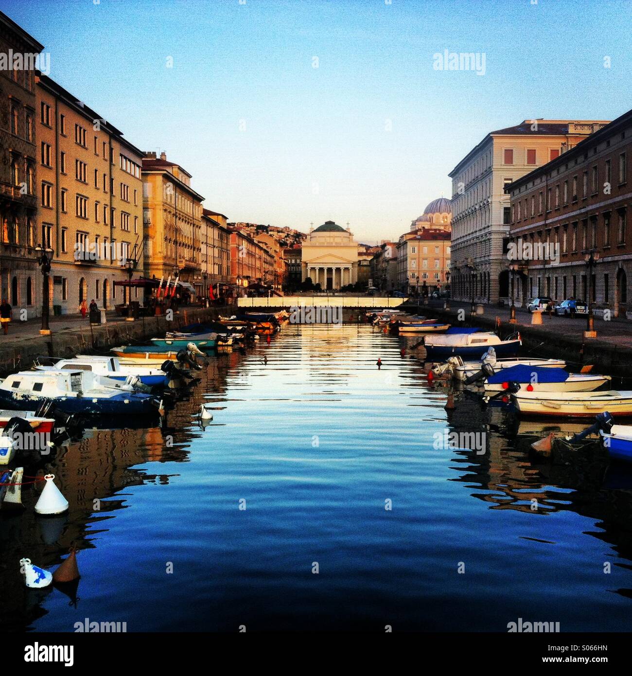 Trieste Grand canal Banque D'Images