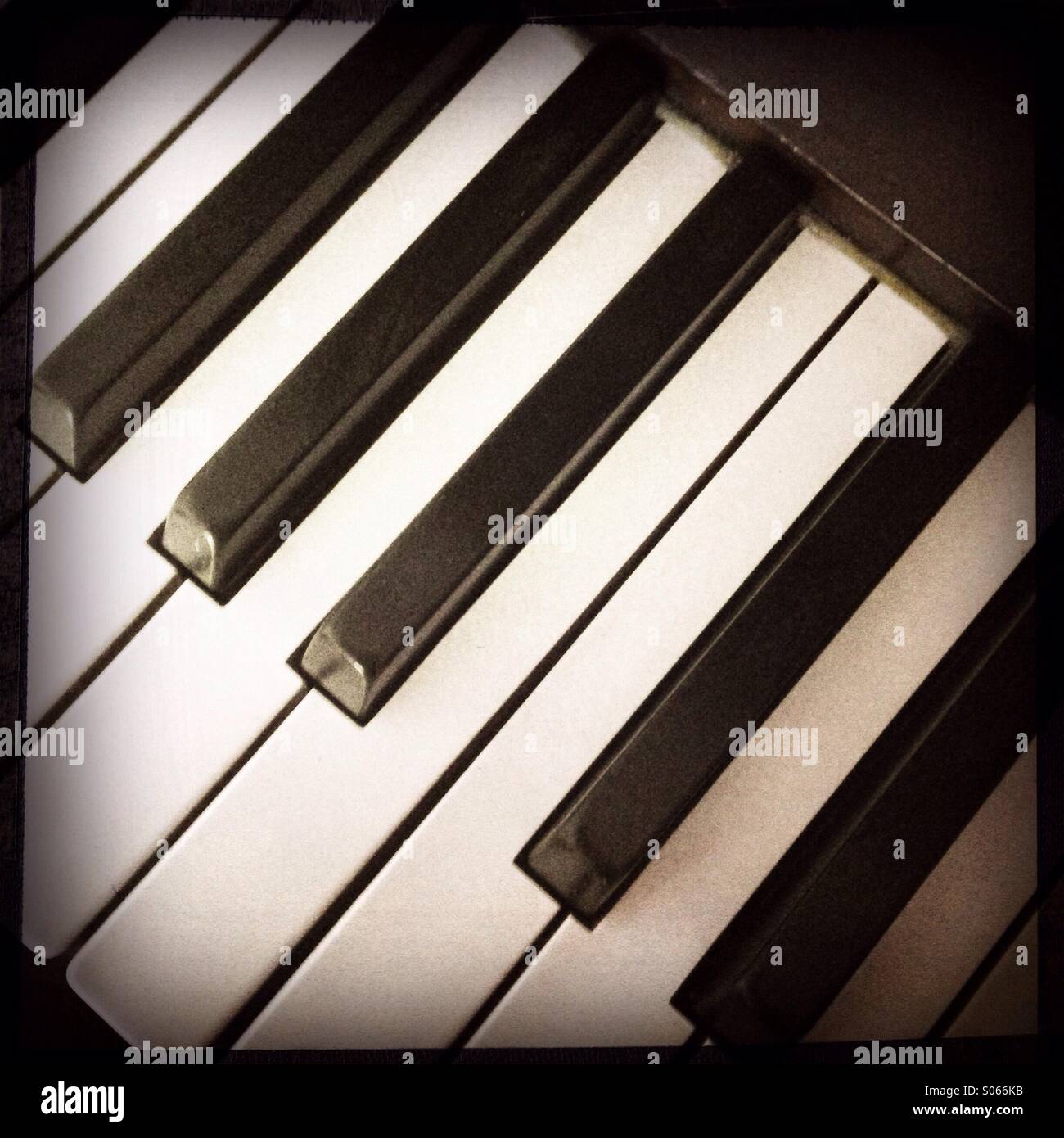 Touches de piano Banque D'Images
