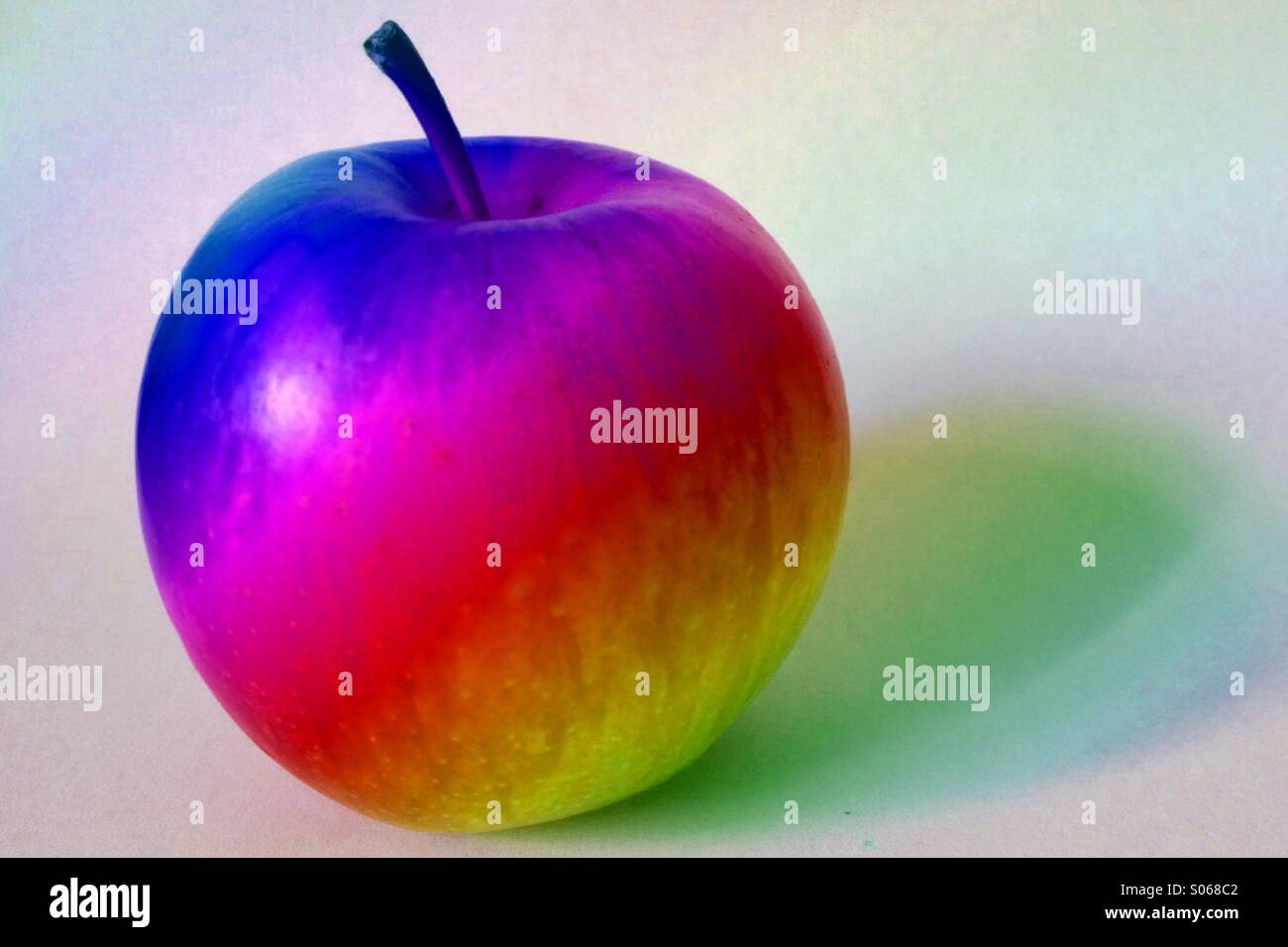 Effet arc-en-ciel sur apple Banque D'Images