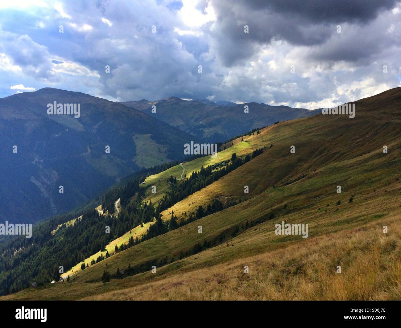 Coucher du soleil d'automne dans les Alpes Kitzbuheler,Autriche Banque D'Images