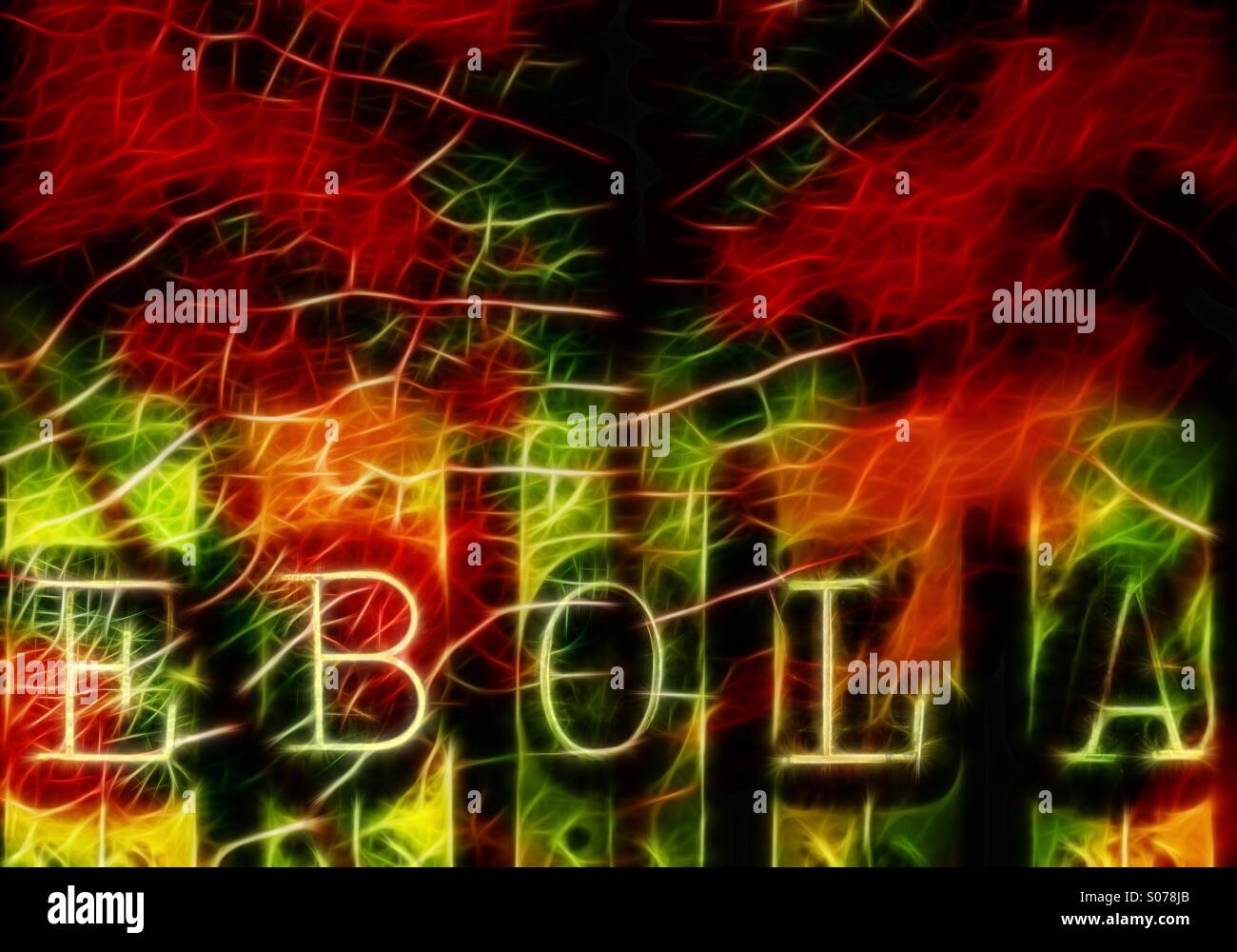 Virus Ebola concept avec nature background Banque D'Images