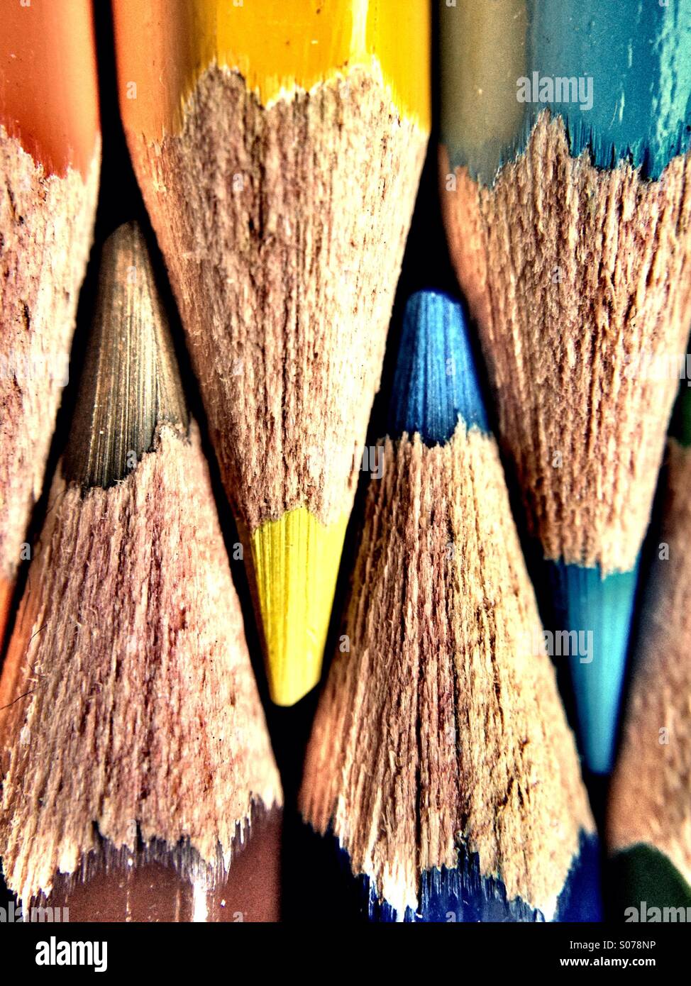 Crayons à colorier Banque D'Images