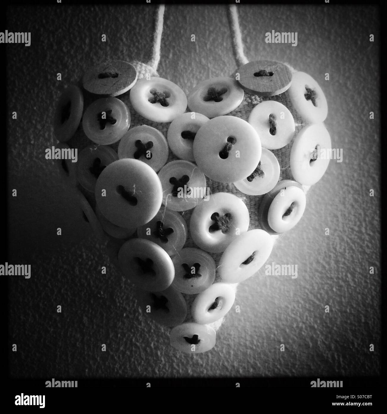 Coeur couverts avec des boutons Banque D'Images