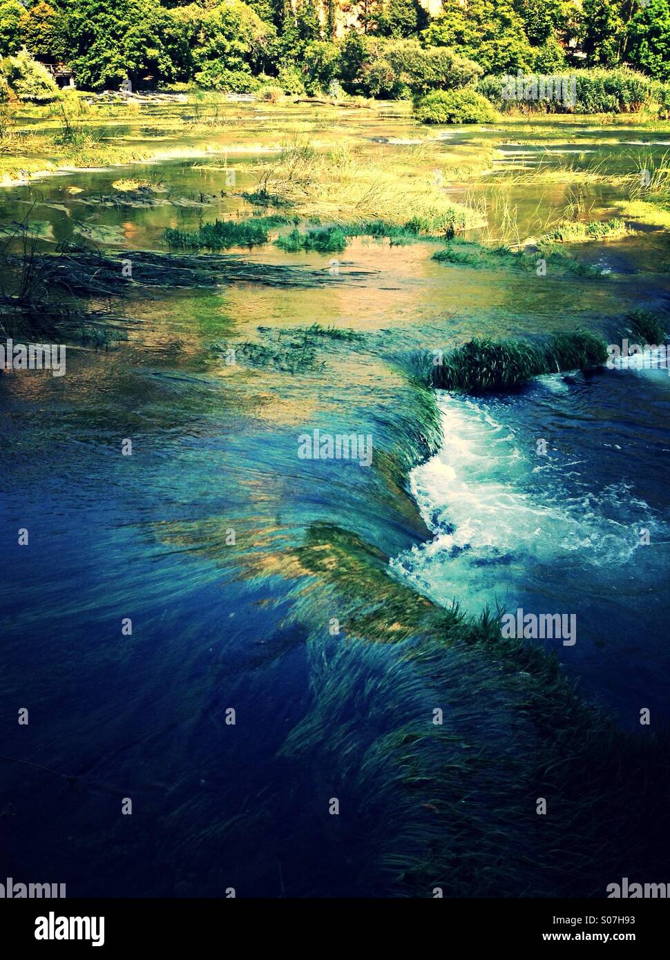 Cascades, Roski slap, Krka, Croatie Banque D'Images