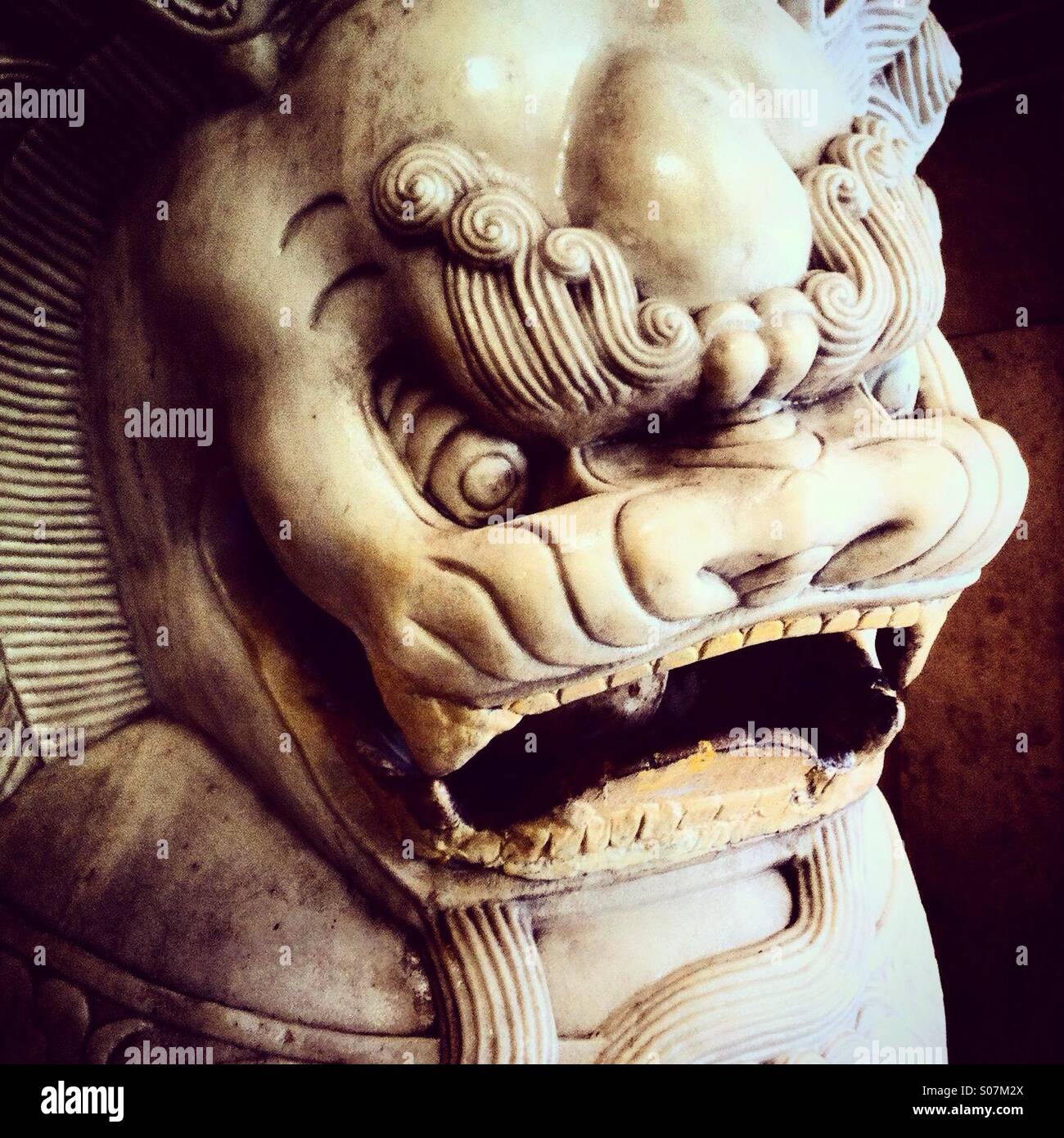 Tête de lion chinois - Image de stock capturée avec un smartphone